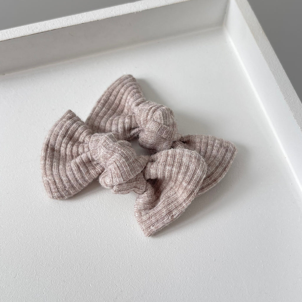 Petite jersey ribbed knot bows | 20 Colours | Clip, headband or bobble