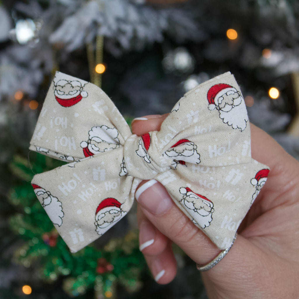 Santa sweetheart bow | Clip, headband or bobble