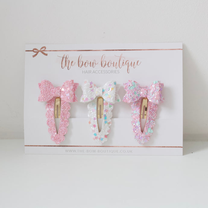 Bow snappy clips - 2 sizes