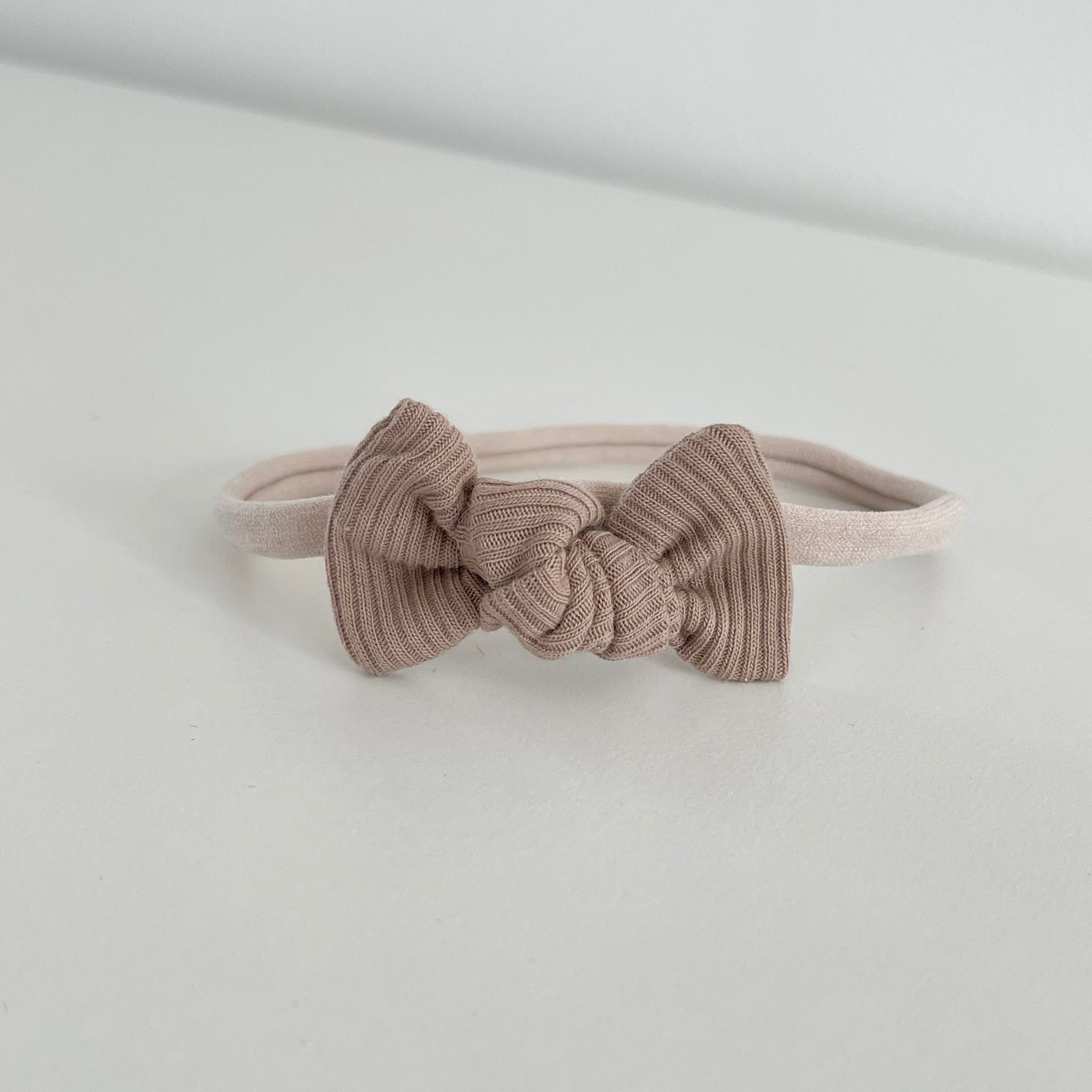 Petite jersey ribbed knot bows | 20 Colours | Clip, headband or bobble