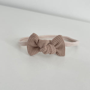 Petite jersey ribbed knot bows - (20 Colours)