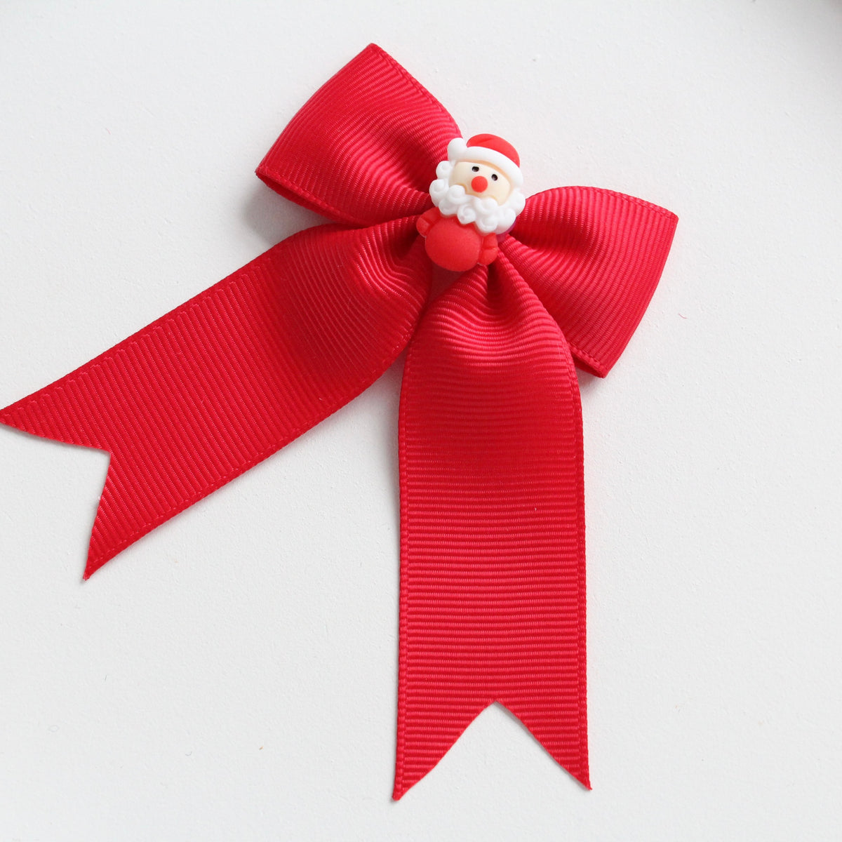 Santa ribbon bow | Clip or headband