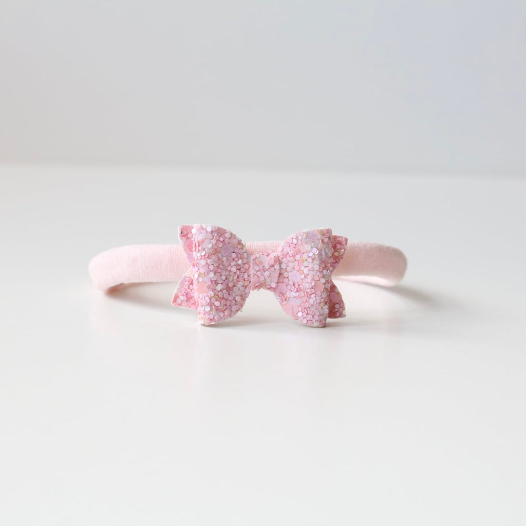 Petite deluxe glitter bows | 22 Colours | Clip, headband or bobble