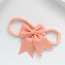 Load image into Gallery viewer, Personalised short tail pinch ribbon bow headbands 27 colours