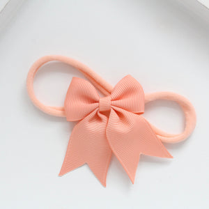 Personalised short tail pinch ribbon bow headbands 27 colours