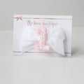 Velvet birthday ribbon bow | Clip or headband
