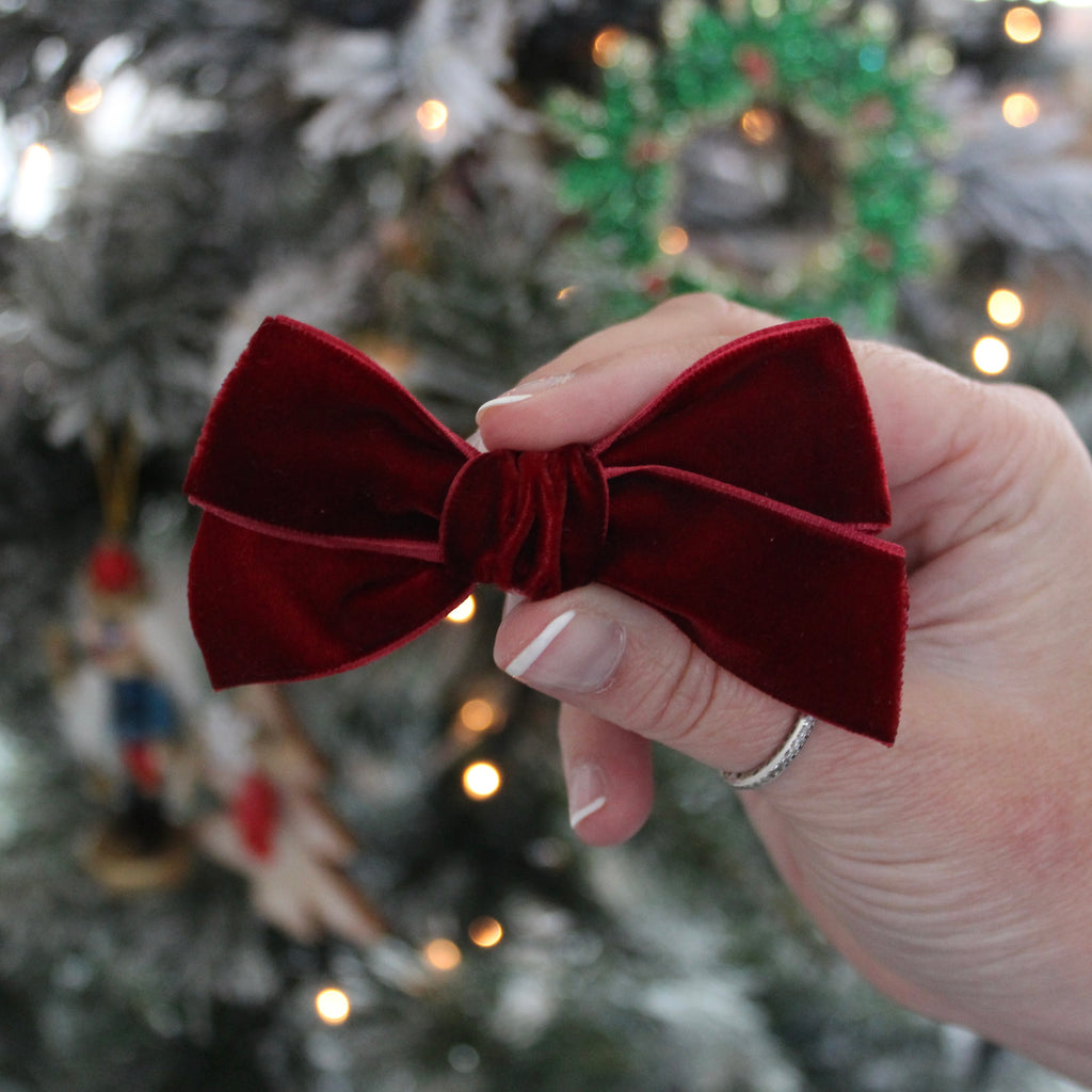 Velvet ribbon bows | 14 colours | Clip or headband