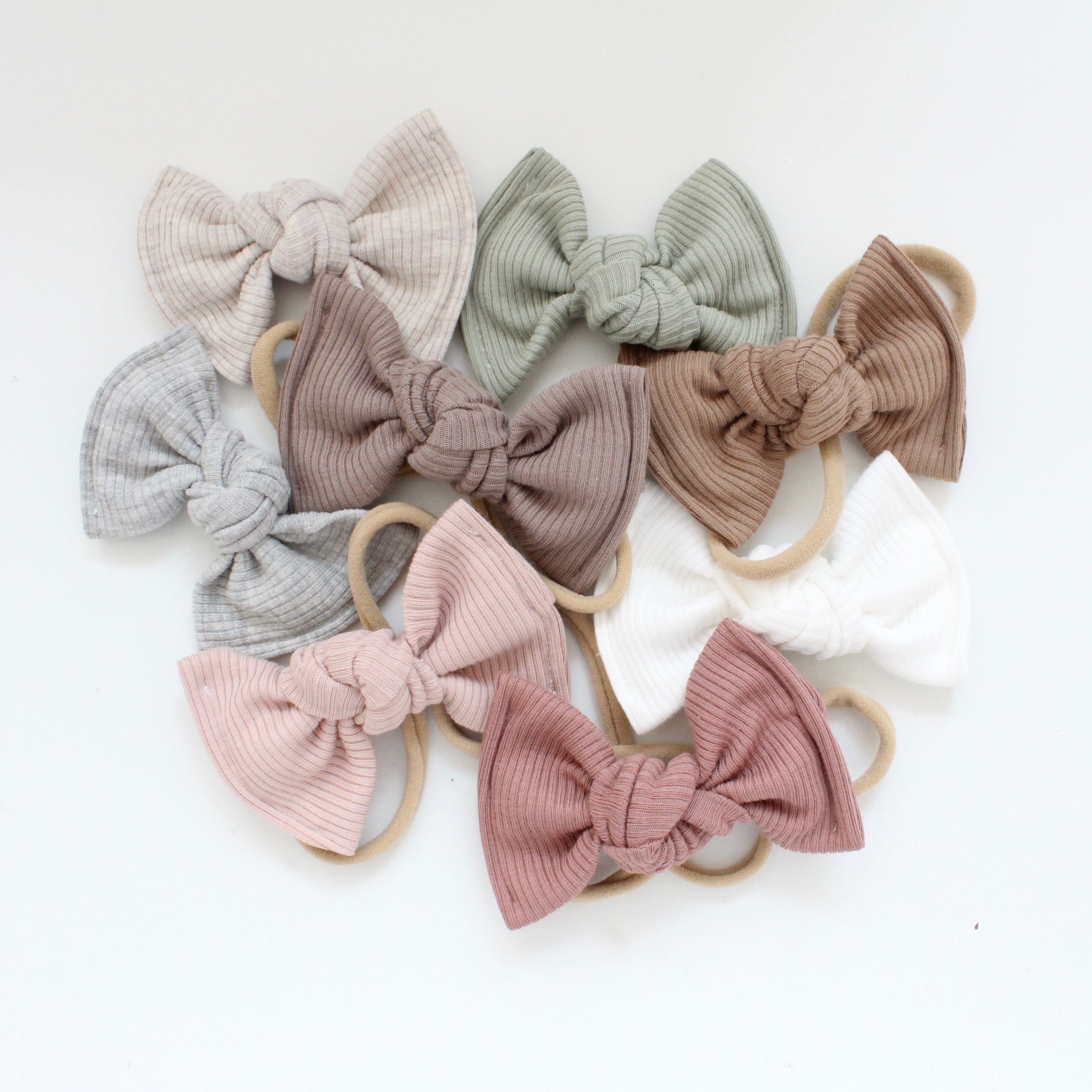 Large jersey ribbed knot bows | 20 Colours