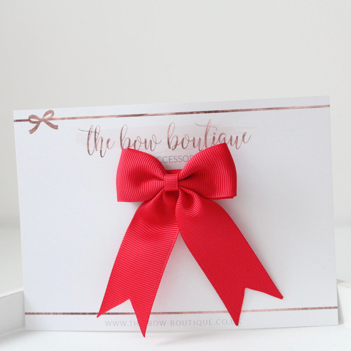 Red ribbon bow | Clip or bobble