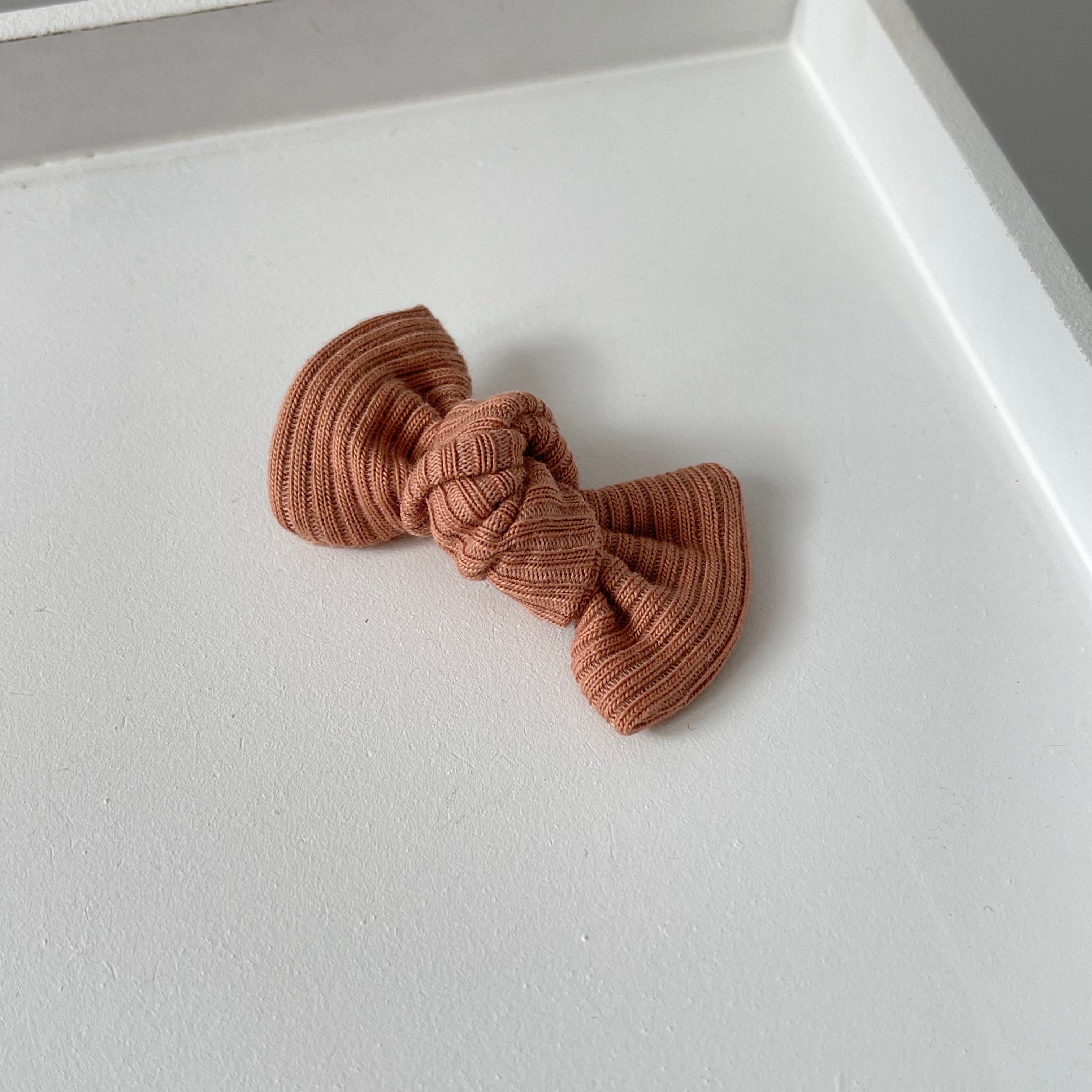 Petite jersey ribbed knot bows | 20 Colours | Clip, headband or bobble