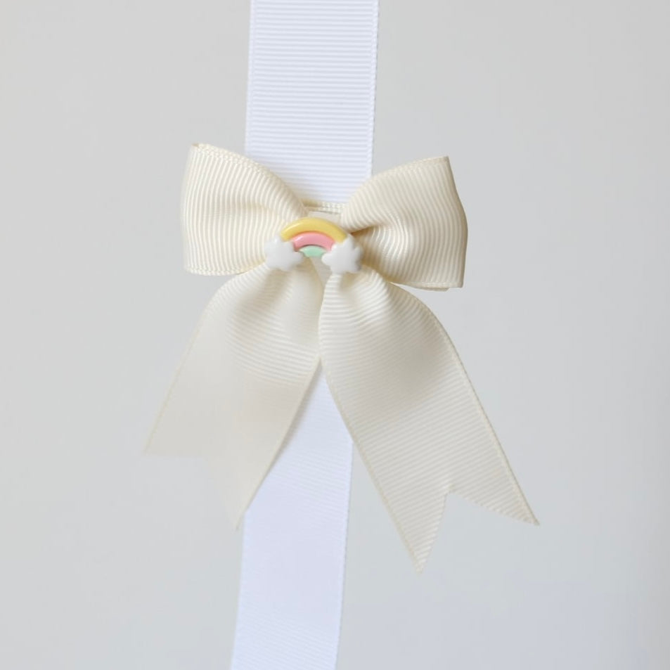 Rainbow long tail pinch bows | 6 colours | Clip or bobble
