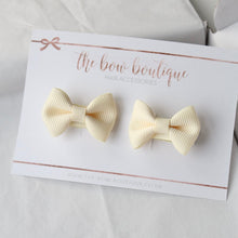 Load image into Gallery viewer, My first pigtail clip set - Lemon mini pinch bow