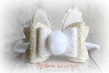 Load image into Gallery viewer, Bunny bows with tail (4 Colours) - Easter