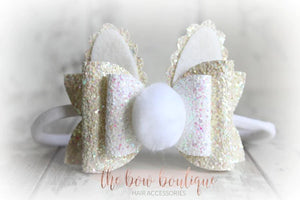 Bunny bows with tail (4 Colours) - Easter