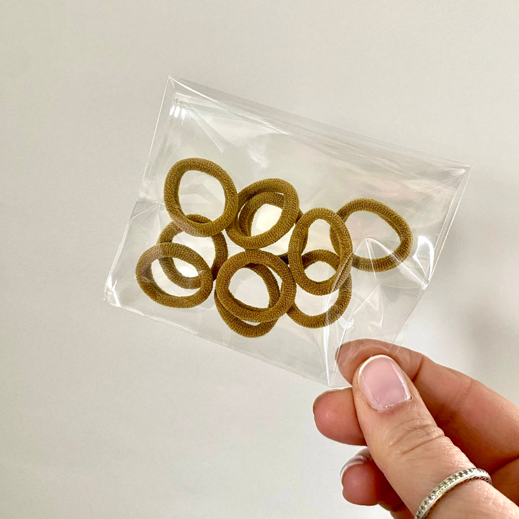 My first beige nylon bobbles x 10