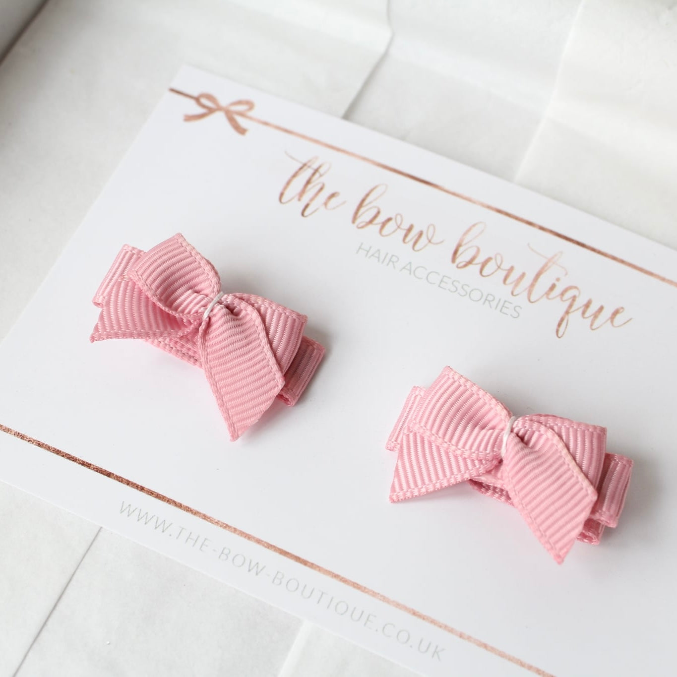 Darling petite pigtail sets | Dusky pink | Clips or bobbles