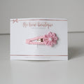 Large pink flower snappy clip
