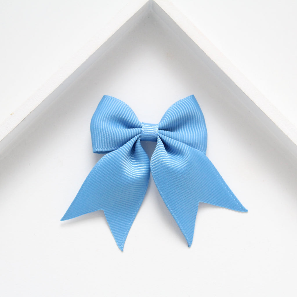 Personalised short tail pinch ribbon | 34 colours | Clip or bobble