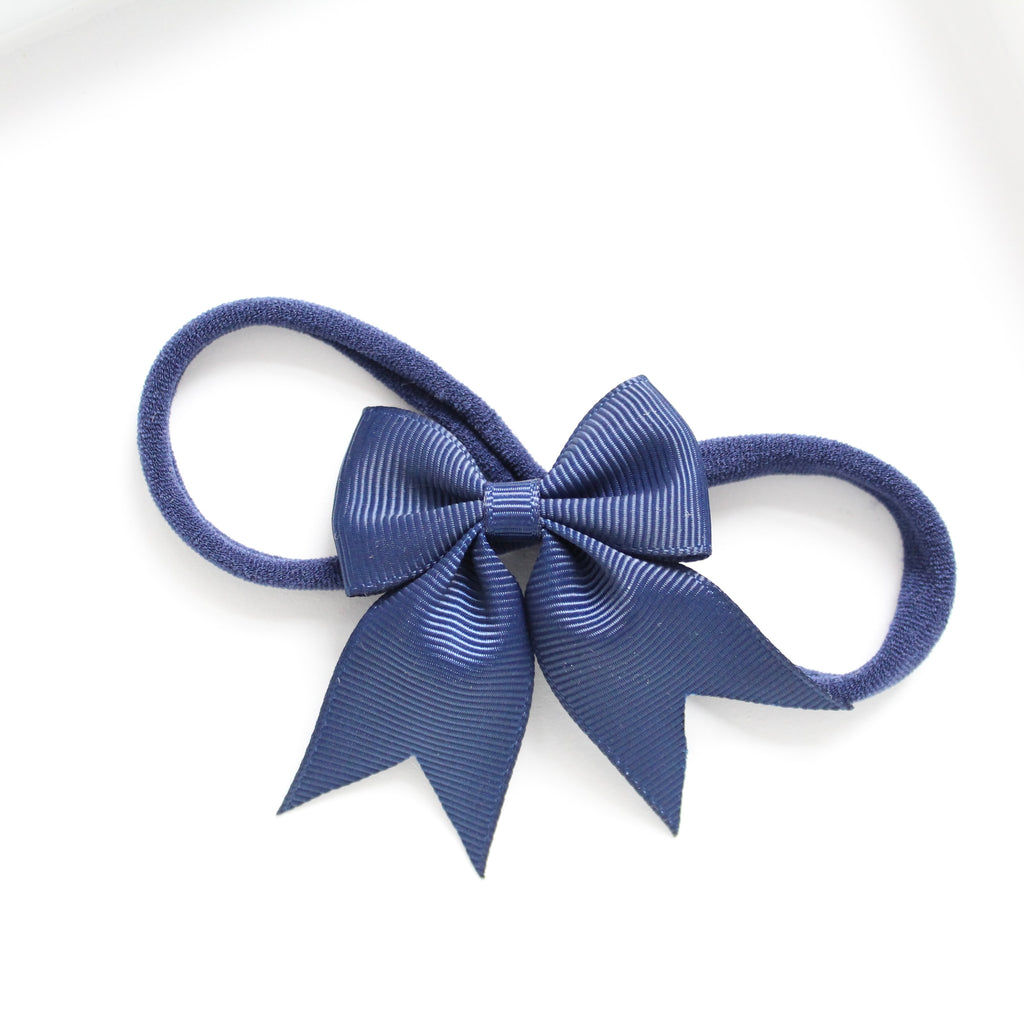 Short tail pinch ribbon bow headbands | 28 colours