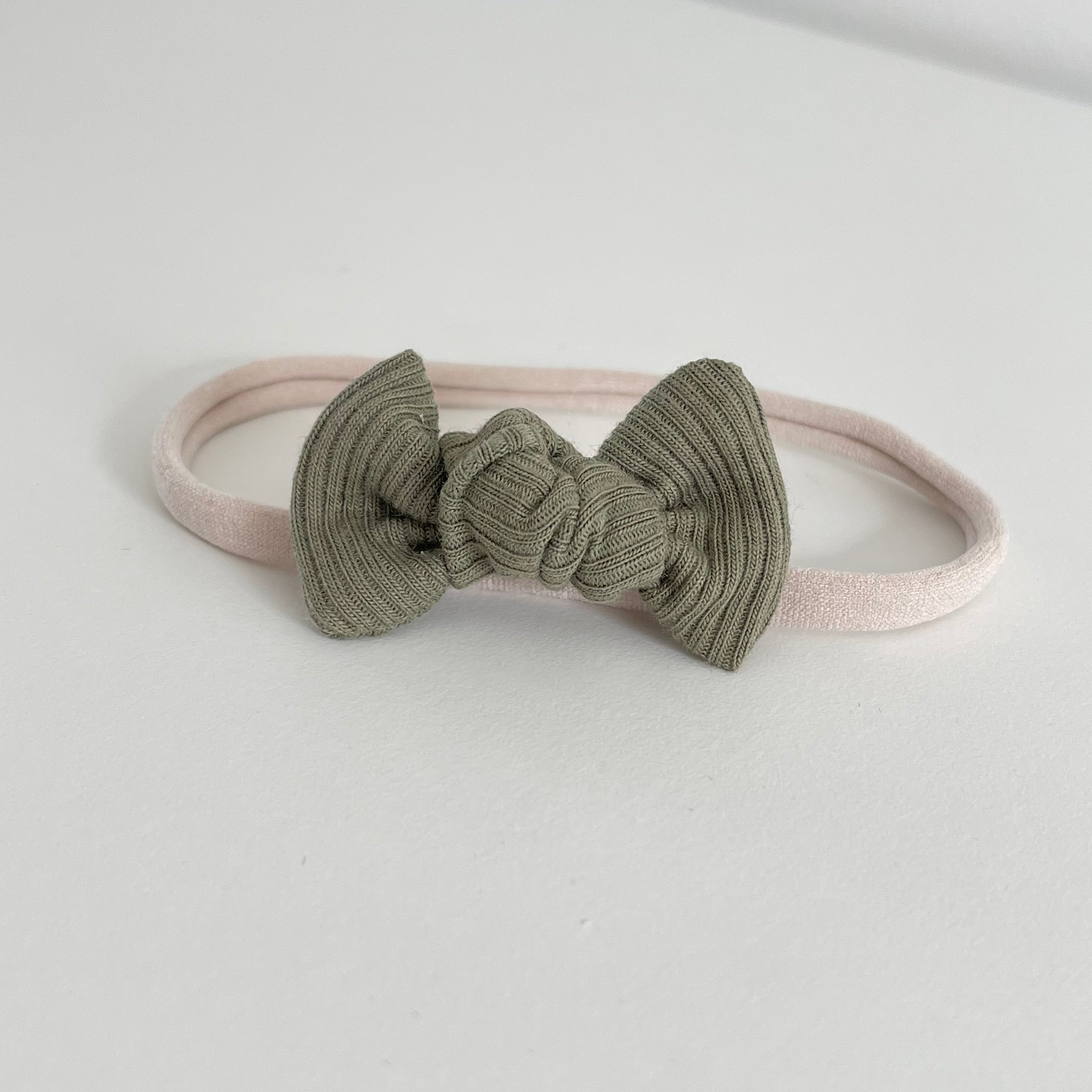 Petite jersey ribbed knot bows | 20 Colours | Clip, headband or bobble