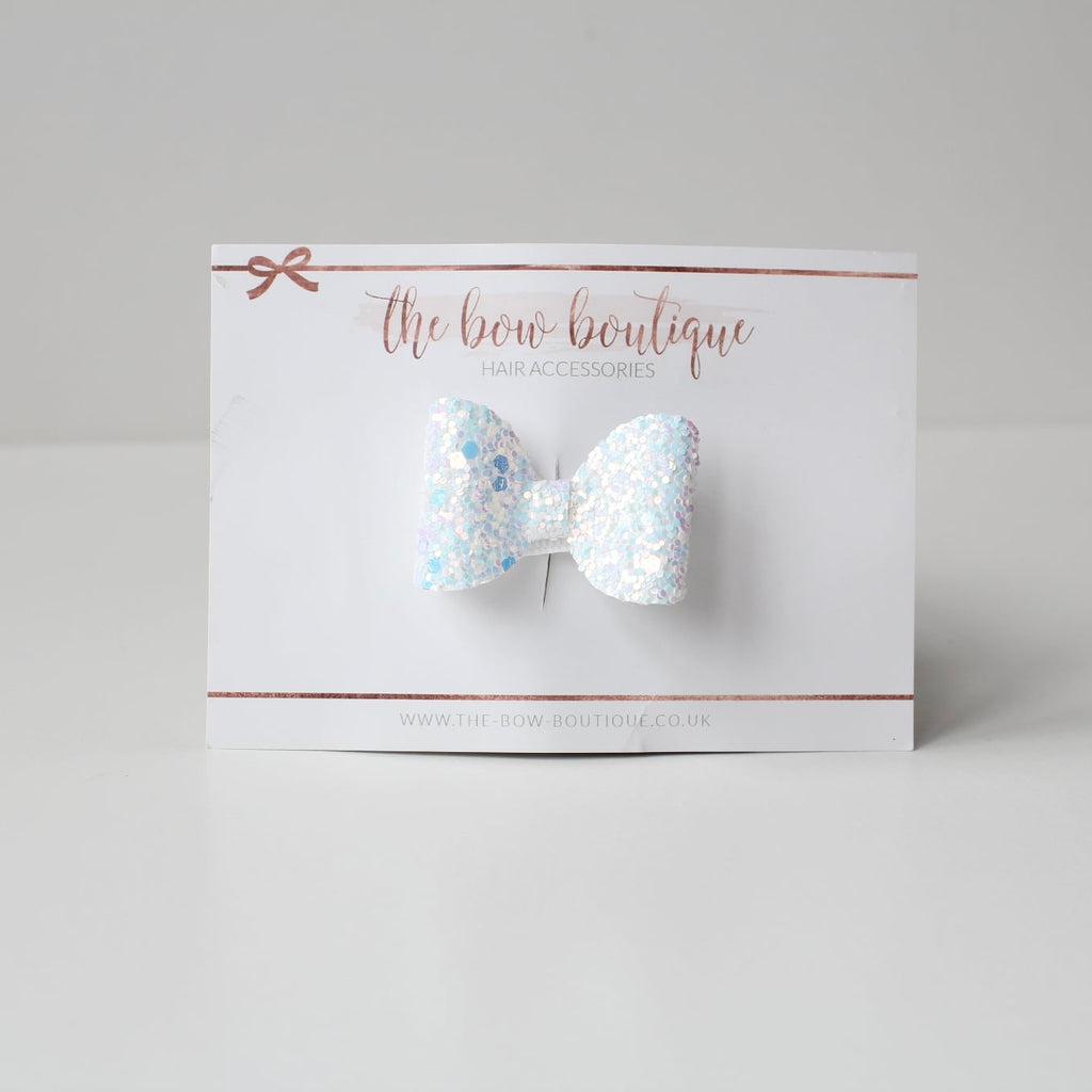 Mini glitter bows | 22 Colours | Clip or bobble