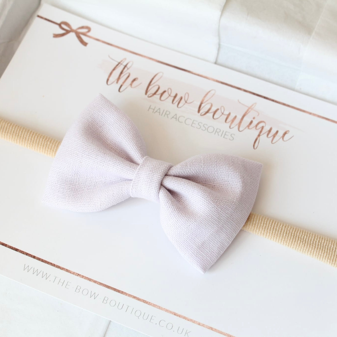 Cottage linen bow | 3 Sizes | 13 Colours | Clip, headband or bobble
