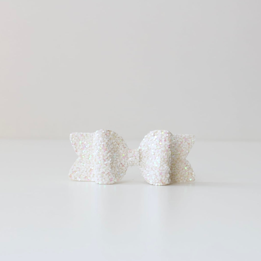 Small chunky glitter bows | 22 Colours | Clip or headband