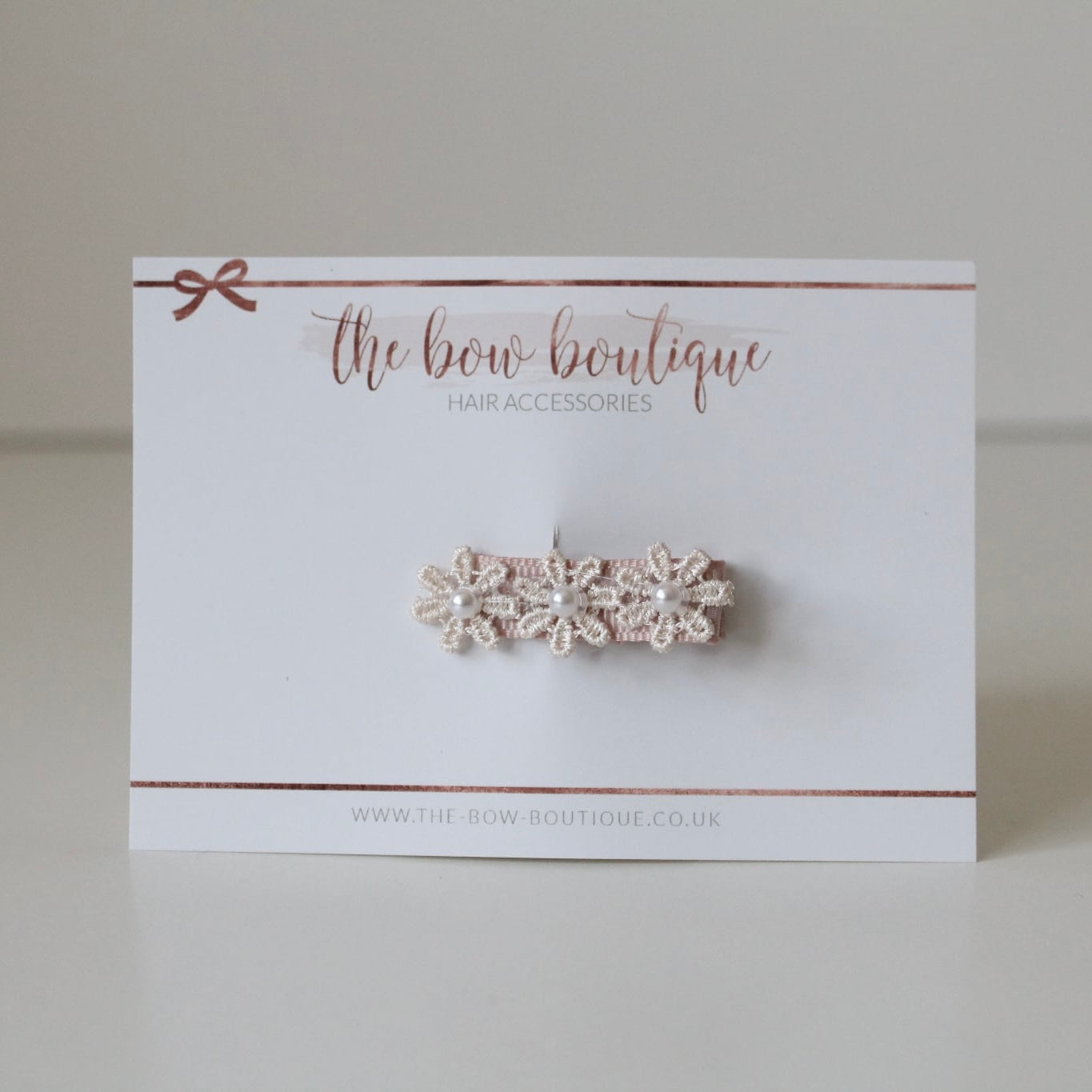 Delicate soft  light dusky pink daisy & pearl  flowers | Clip or headband