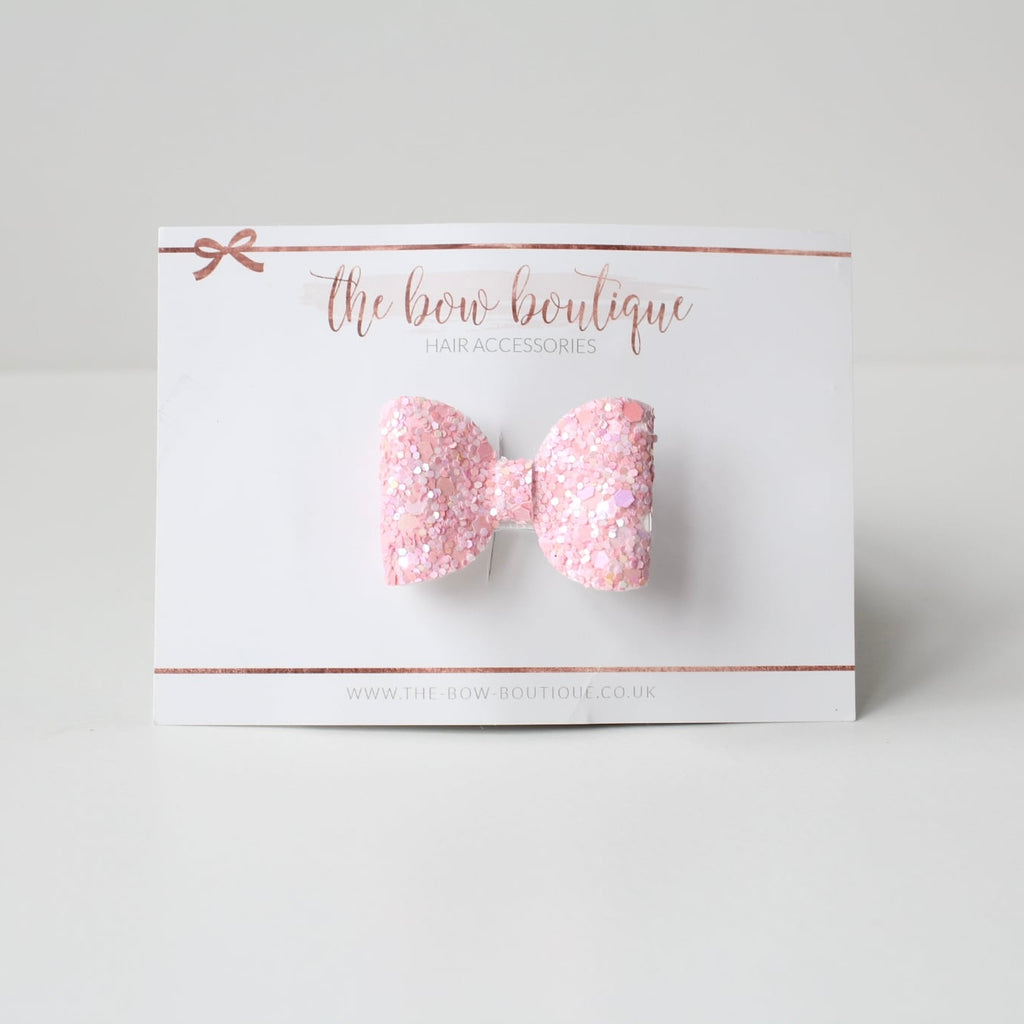 Mini glitter bows | 22 Colours | Clip or bobble