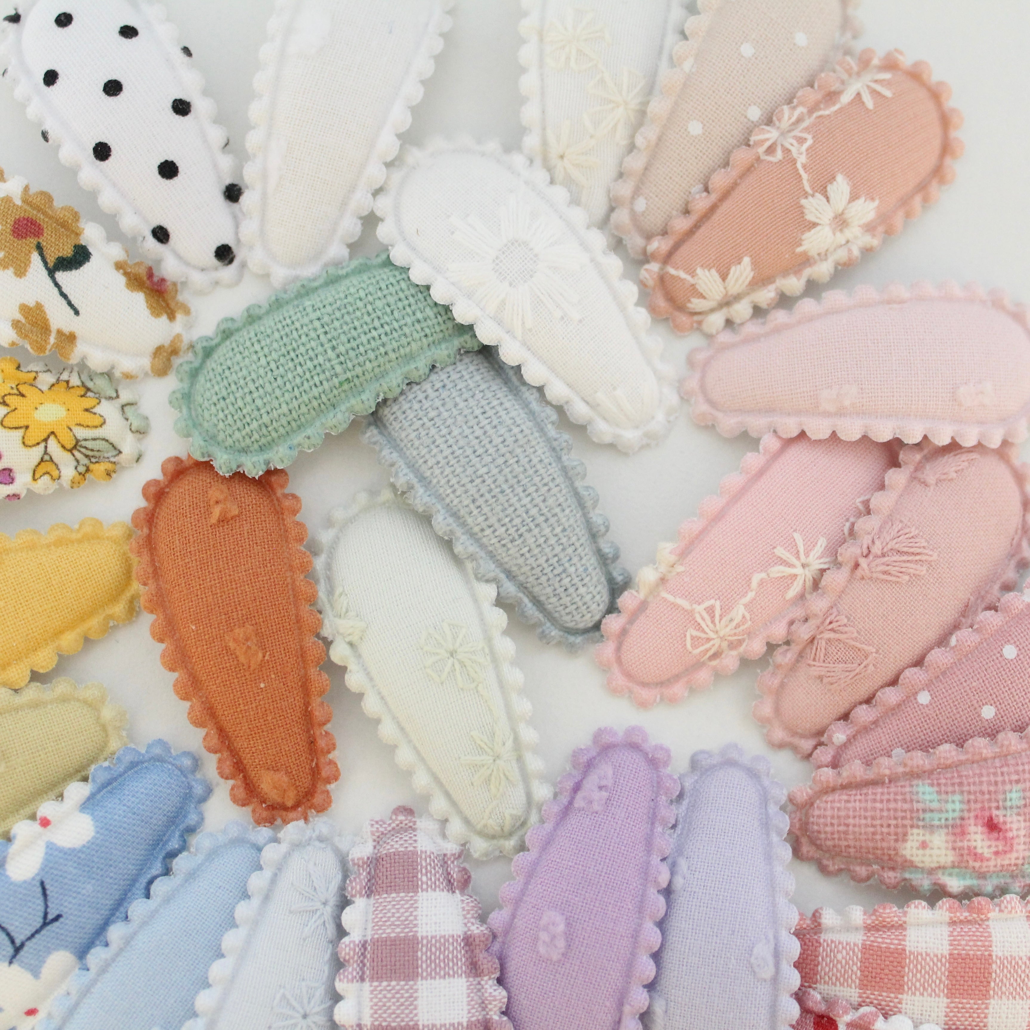 My first embroidered snappy clips