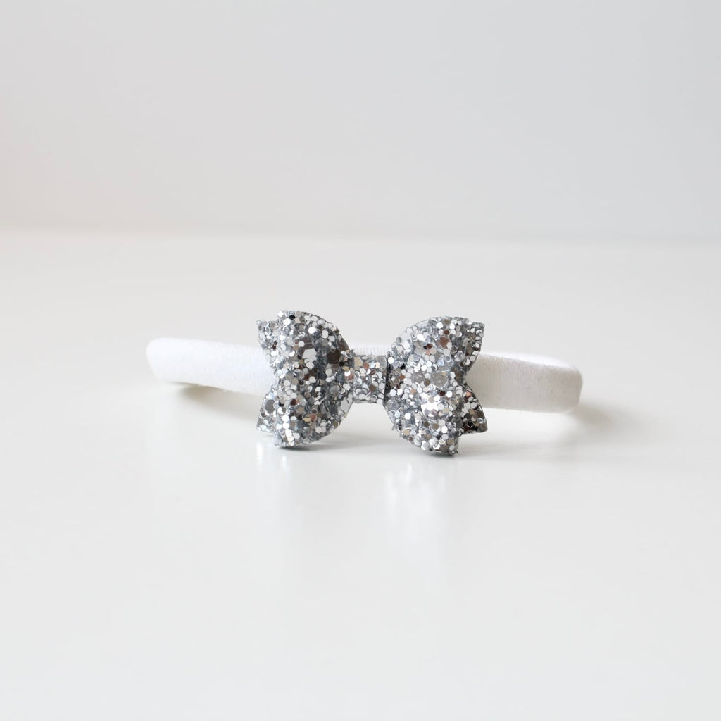 Petite deluxe glitter bows | 22 Colours | Clip, headband or bobble