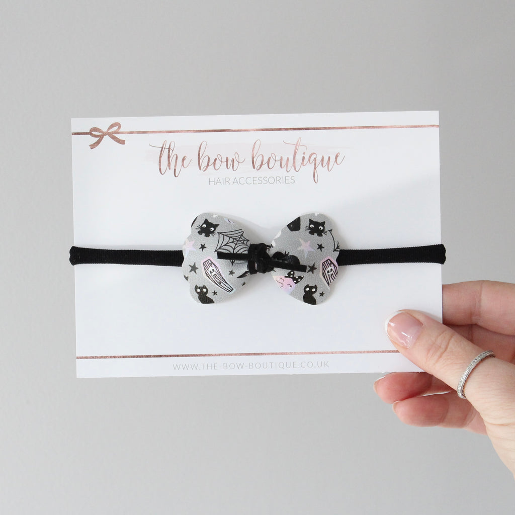 Halloween scalloped glitter bows 2 | Clip or headband
