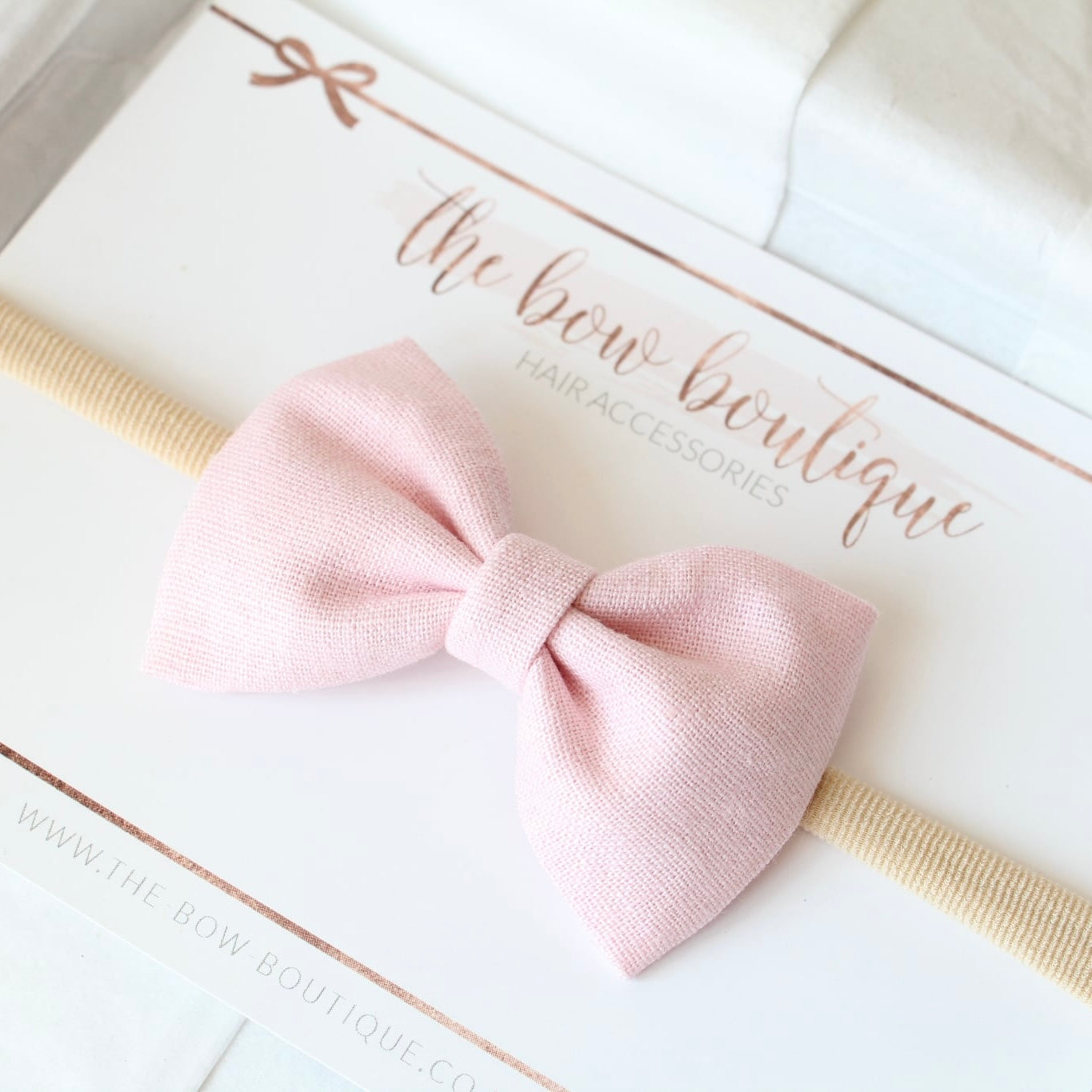Cottage linen bow | 3 Sizes | 13 Colours | Clip, headband or bobble