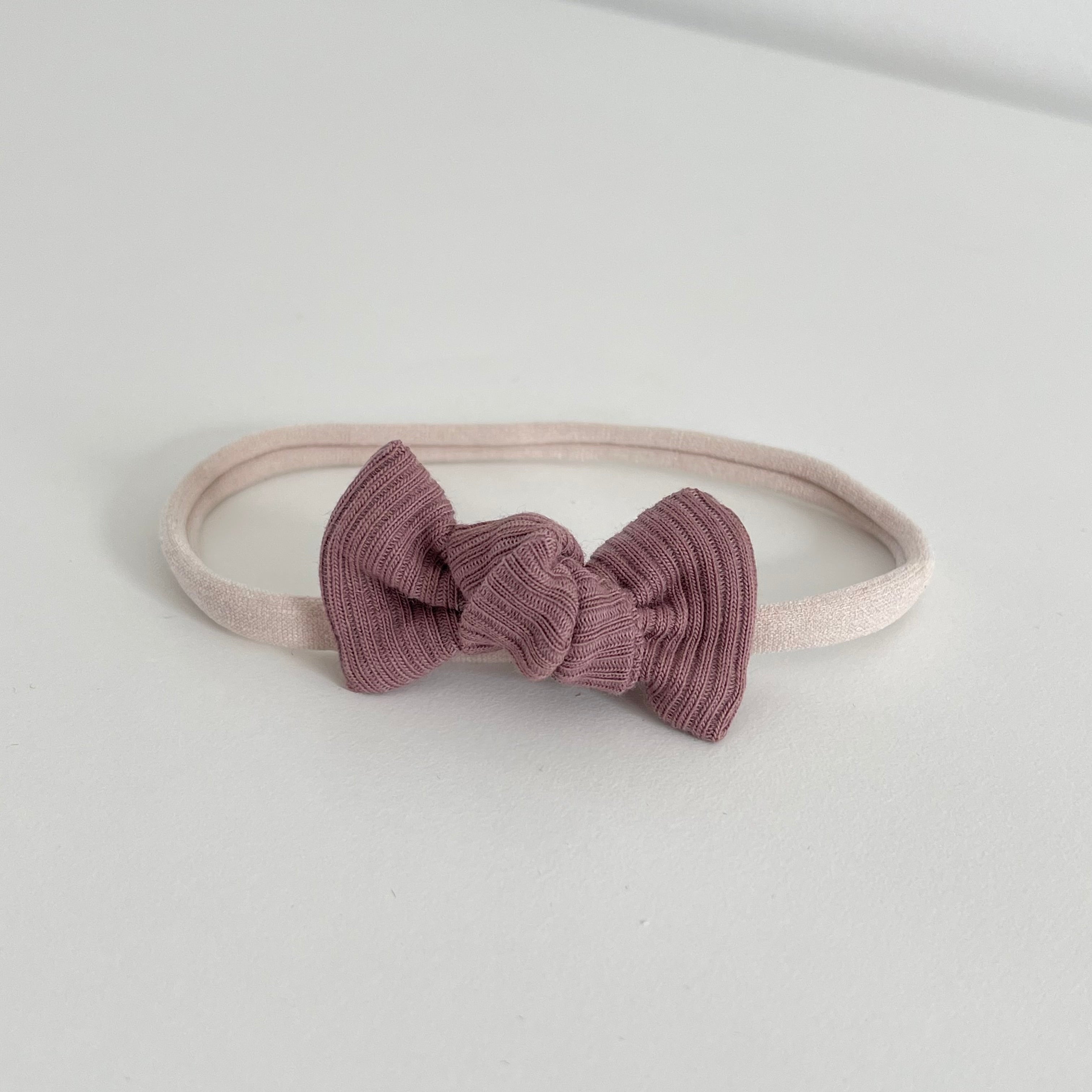 Petite jersey ribbed knot bows | 20 Colours | Clip, headband or bobble