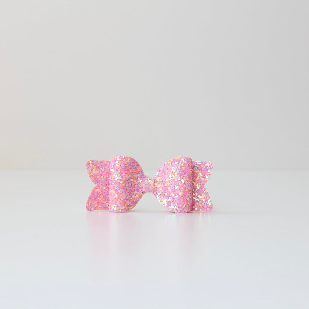 Small chunky glitter bows | 22 Colours | Clip or headband