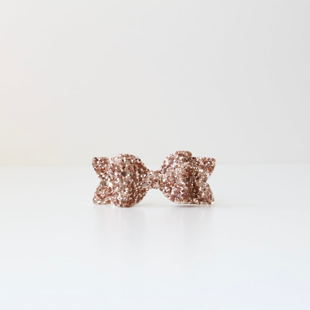 Small chunky glitter bows | 22 Colours | Clip or headband