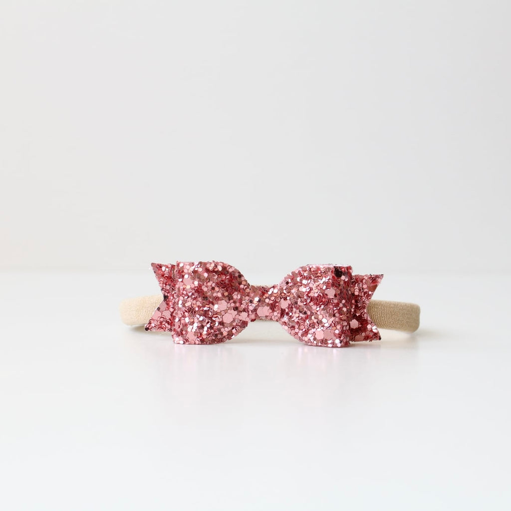 Small glitter bows | 22 Colours | Clip or headband