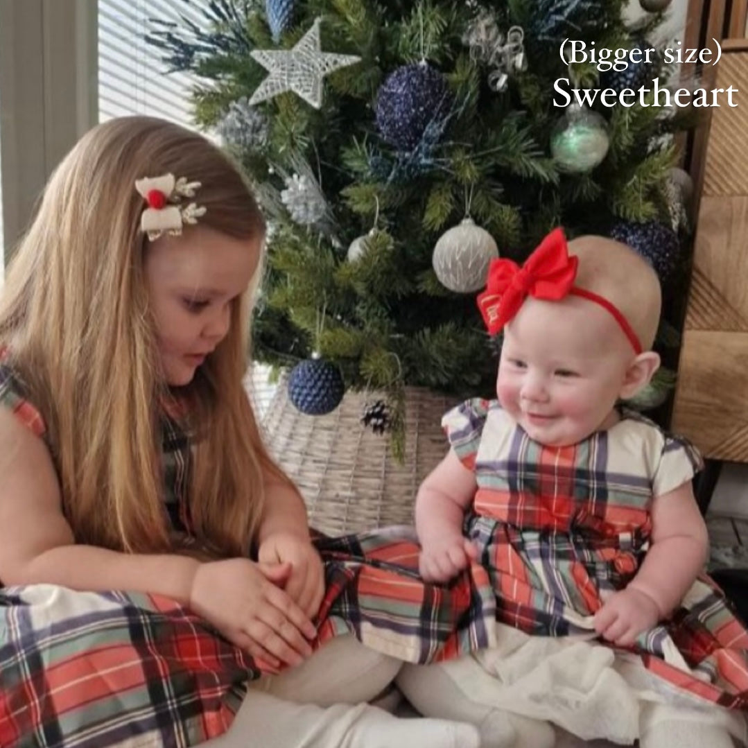 My first Christmas personalised Bow | Clip, headband or bobble