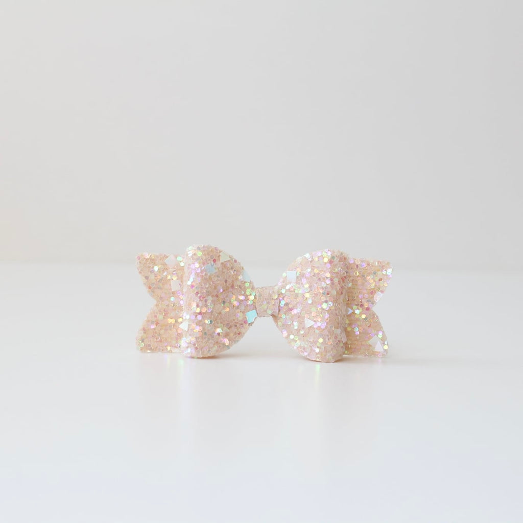 Small chunky glitter bows | 22 Colours | Clip or headband