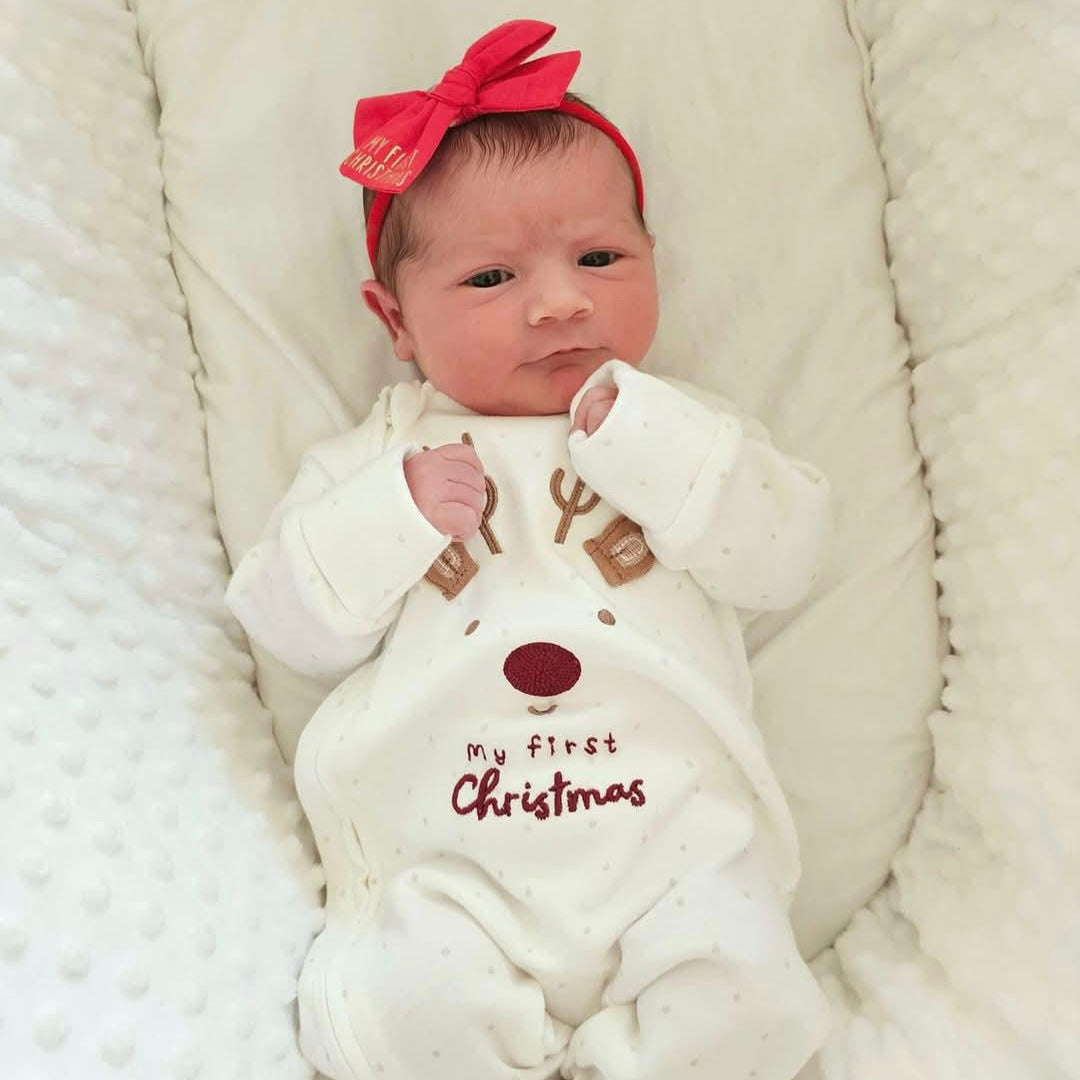 My first Christmas personalised Bow | Clip, headband or bobble