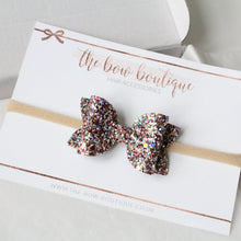 Load image into Gallery viewer, Lights medium deluxe glitter bow