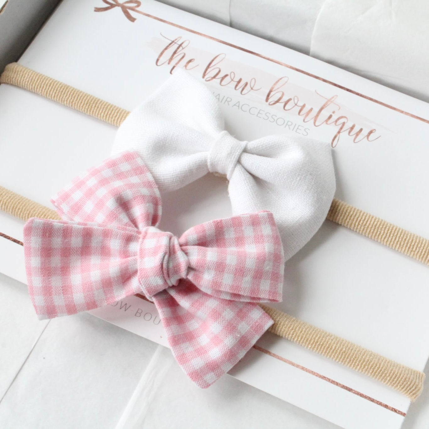 Linen bow set | Clip, headband or bobble
