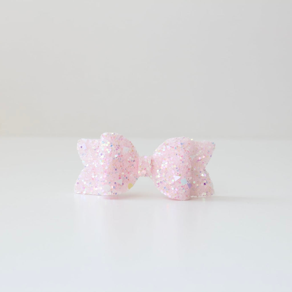 Small chunky glitter bows | 22 Colours | Clip or headband