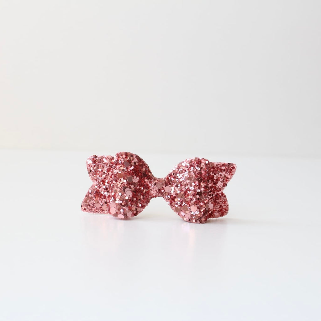 Small chunky glitter bows | 22 Colours | Clip or headband