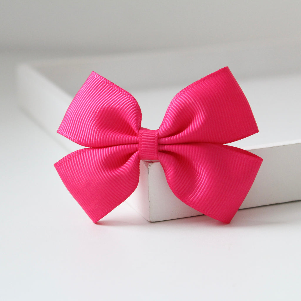 Double pinch ribbon bows | 32 colours | Clip or bobble