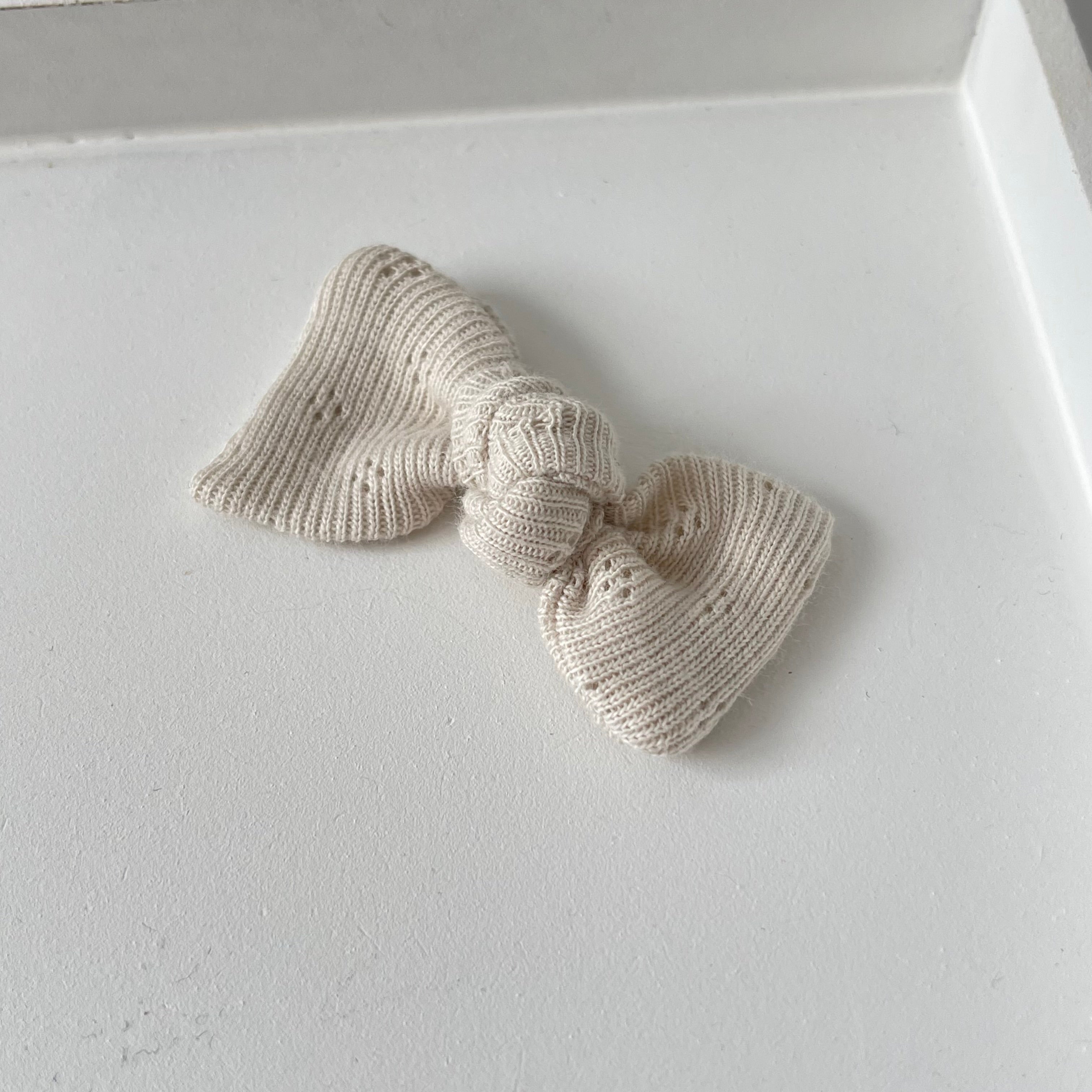 Petite jersey ribbed knot bows | 20 Colours | Clip, headband or bobble
