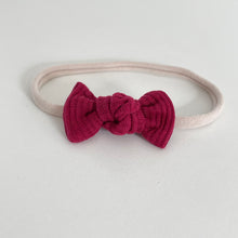 Load image into Gallery viewer, Petite jersey ribbed knot bows - (20 Colours)