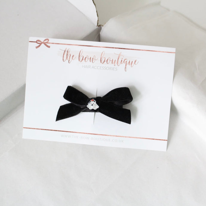 Ghost velvet bows - Clip or headband