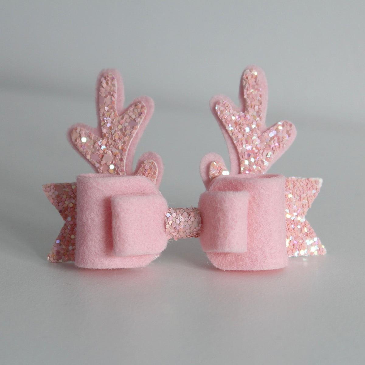 Pink antler bow | Clip or headband
