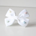Double pinch heart ribbon bows | Valentines | Clip bobble or headband